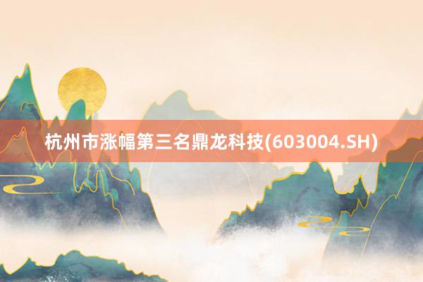 杭州市涨幅第三名鼎龙科技(603004.SH)